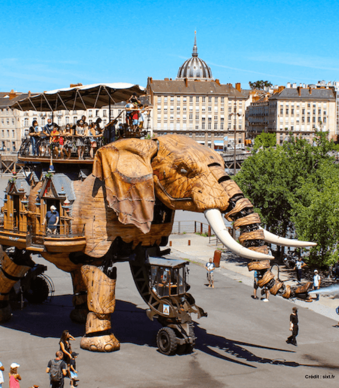 Eléphant en bois de l'île de Nantes 